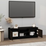 (Black) vidaXL TV Cabinet with Doors, Media Unit Stand, Furniture, Multiple Colors